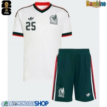 Maglie da calcio Messico Roberto Alvarado #25 Seconda Maglia Bambino Mondiali 2026  Manica Corta (+ Pantaloni corti)